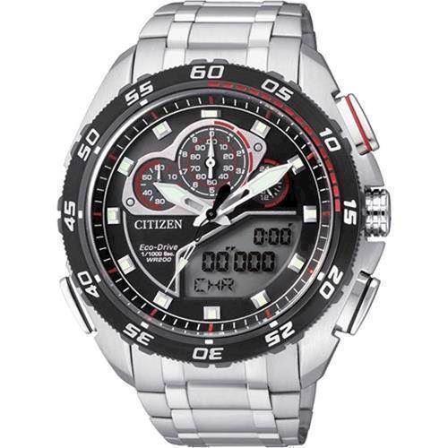 Image of Citizen Promaster Land mat rustfri stål quartz med Eco-Drive Herre ur, model JW0124-53ES